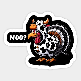 Turkey Funny Thanksgiving Sticker